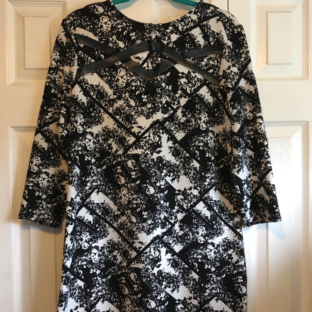 Xhileration Black and White Patterned Dress